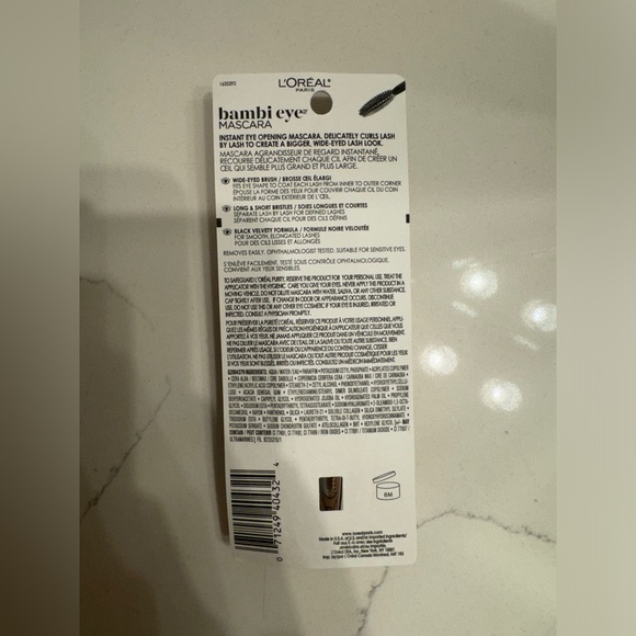 L’Oréal Paris Bambi Eye Mascara, Blackest Black, - Picture 2 of 2